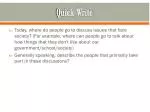 Quick Write - slide 1