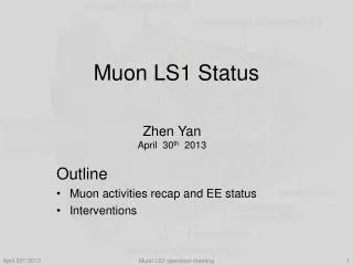 Muon LS1 Status