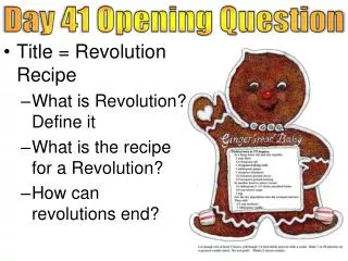Title = Revolution Recipe What is Revolution? Define it What is the recipe for a Revolution?