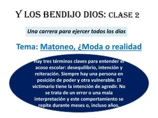 y los bendijo dios clase 2