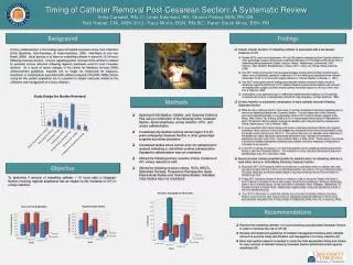 Timing of Catheter Removal Post-Cesarean Section: A Systematic Review