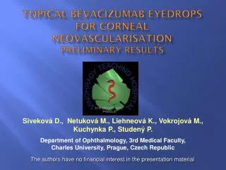 Topical Bevacizumab eyedrops for corneal neovascularisation preliminary results