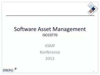 Software Asset Management ISO19770