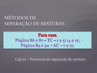 m todos de separa o de misturas