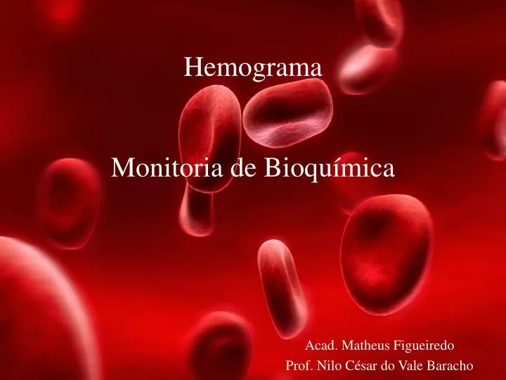 hemograma monitoria de bioqu mica