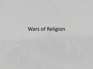 Wars of Religion