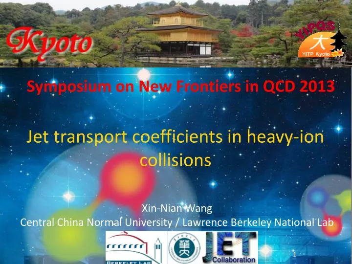 symposium on new frontiers in qcd 2013