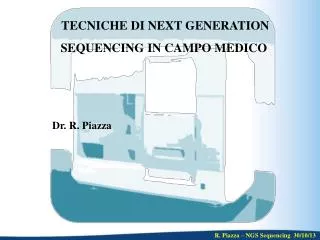 TECNICHE DI NEXT GENERATION SEQUENCING IN CAMPO MEDICO