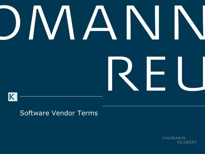 software vendor terms