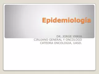 epidemiolog a