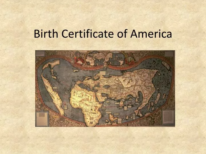 birth certificate of america