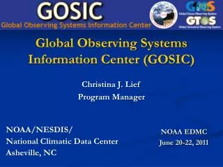 Global Observing Systems Information Center (GOSIC)