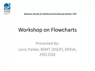 Workshop on Flowcharts