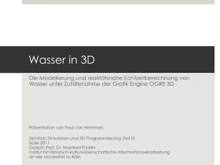 wasser in 3d