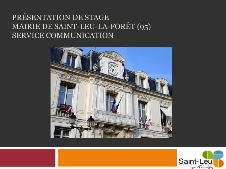 pr sentation de stage mairie de saint leu la for t 95 service communication