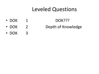 leveled questions