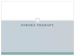 Stroke therapy