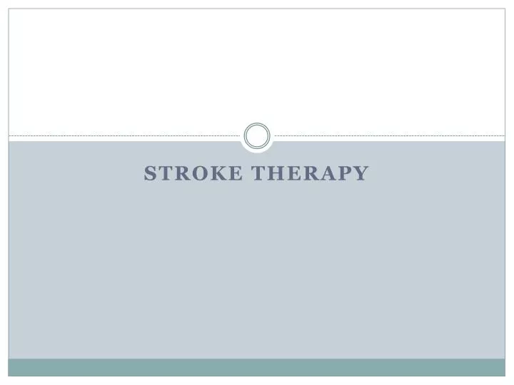 stroke therapy
