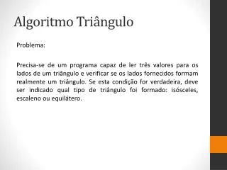 algoritmo tri ngulo
