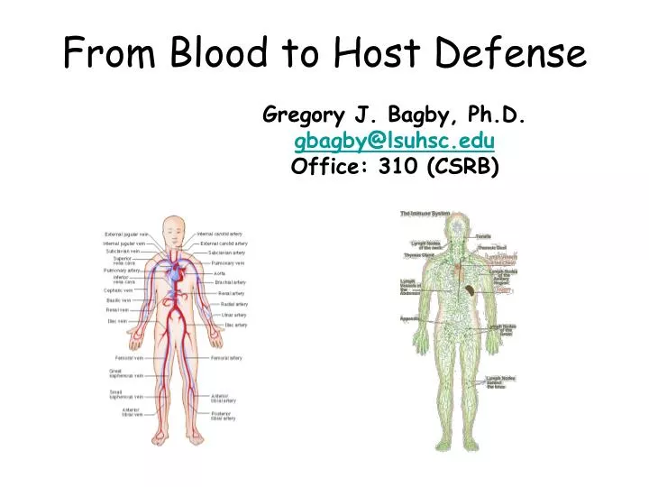 from blood to host defense
