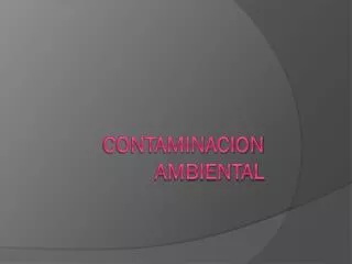 contaminacion ambiental