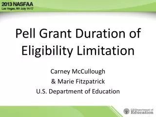 Pell Grant Duration of Eligibility Limitation