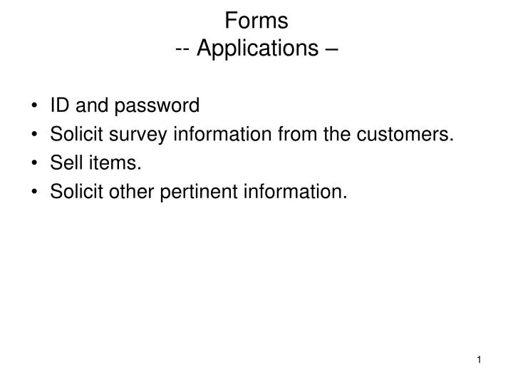 forms applications