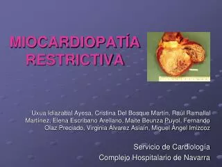miocardiopat a restrictiva