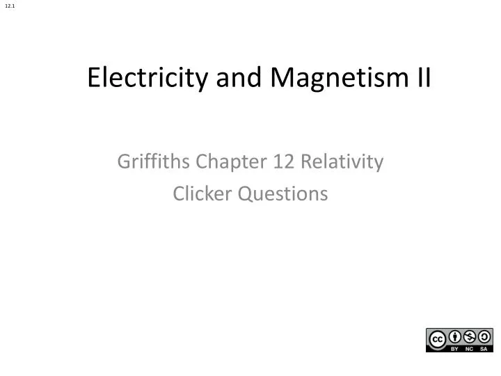 electricity and magnetism ii