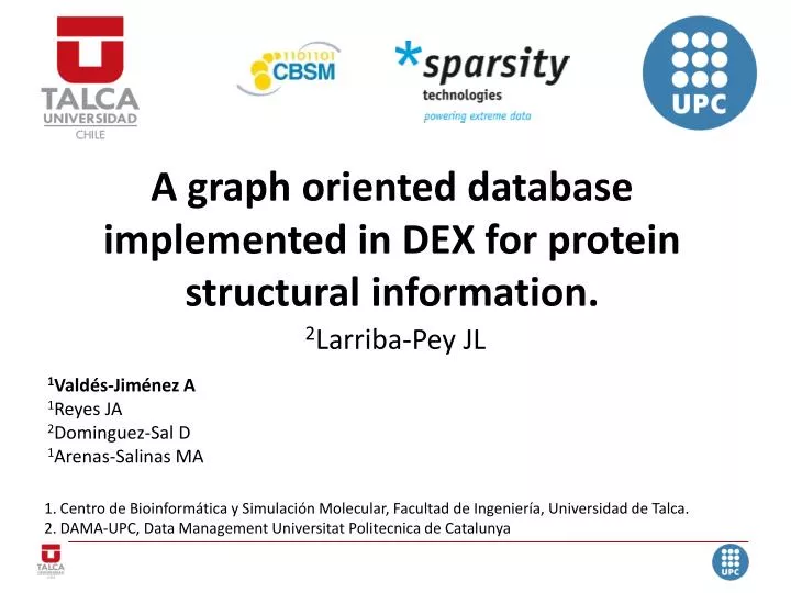 a graph oriented database implemented in dex for protein structural information