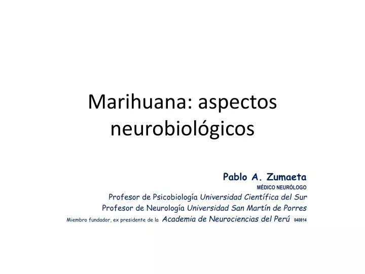marihuana aspectos neurobiol gicos