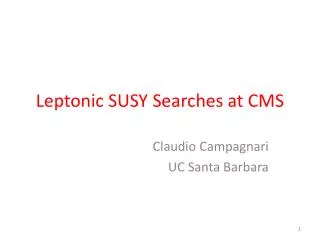 Leptonic SUSY Searches at CMS