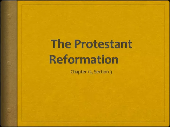 the protestant reformation