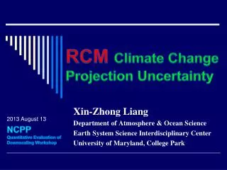RCM Climate Change Projection Uncertainty