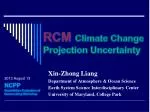 RCM Climate Change Projection Uncertainty - slide 1