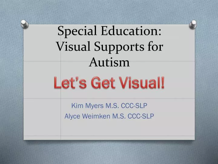 special education visual supports for autism