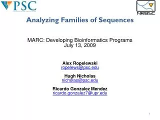 Analyzing Families of Sequences