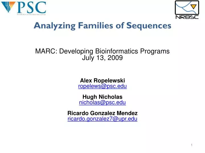analyzing families of sequences