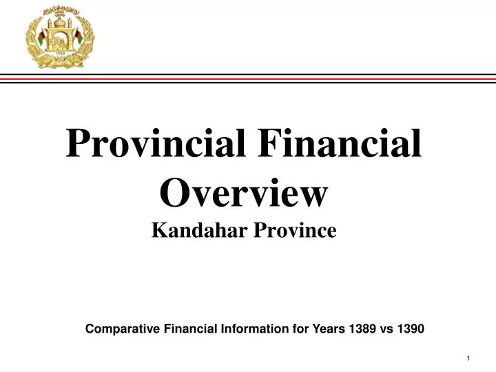 provincial financial overview kandahar province