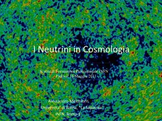 I Neutrini in Cosmologia