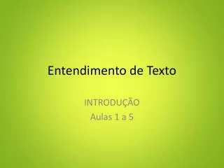 entendimento de texto