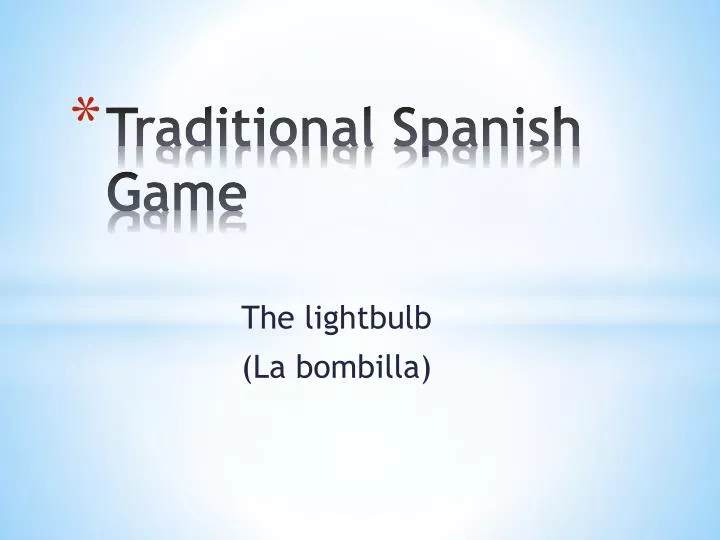 traditional spanish game