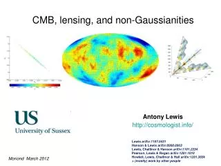 CMB, lensing, and non- Gaussianities