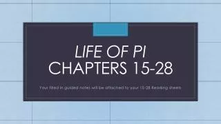 Life of pi chapters 15-28