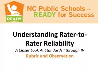 Understanding Rater-to -Rater Reliability A Closer Look At Standards I through IV
