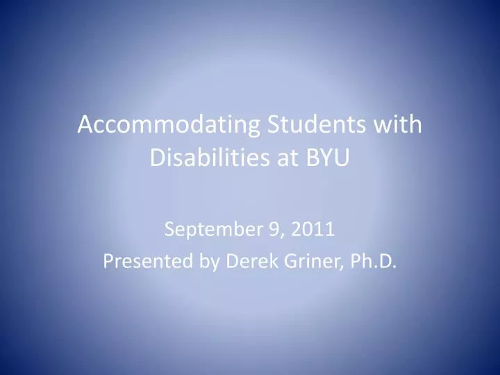 accommodating students with disabilities at byu