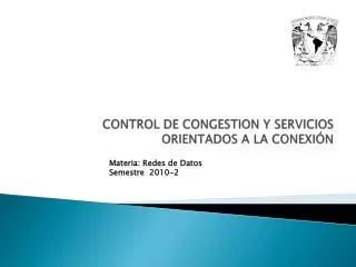 control de congestion y servicios orientados a la conexi n