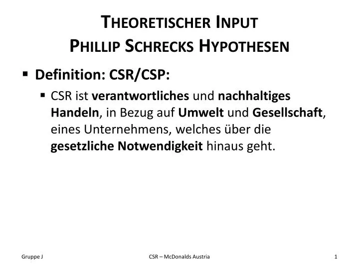 theoretischer input phillip schrecks hypothesen