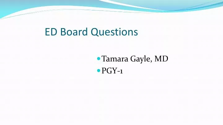 ed board questions