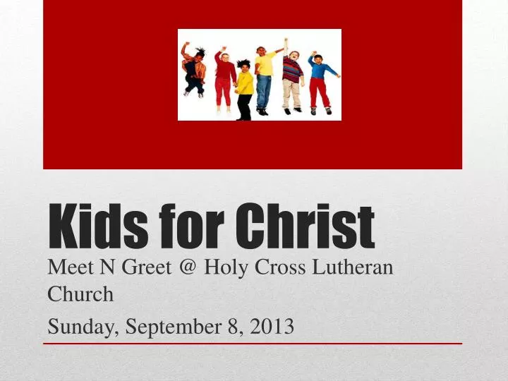 kids for christ